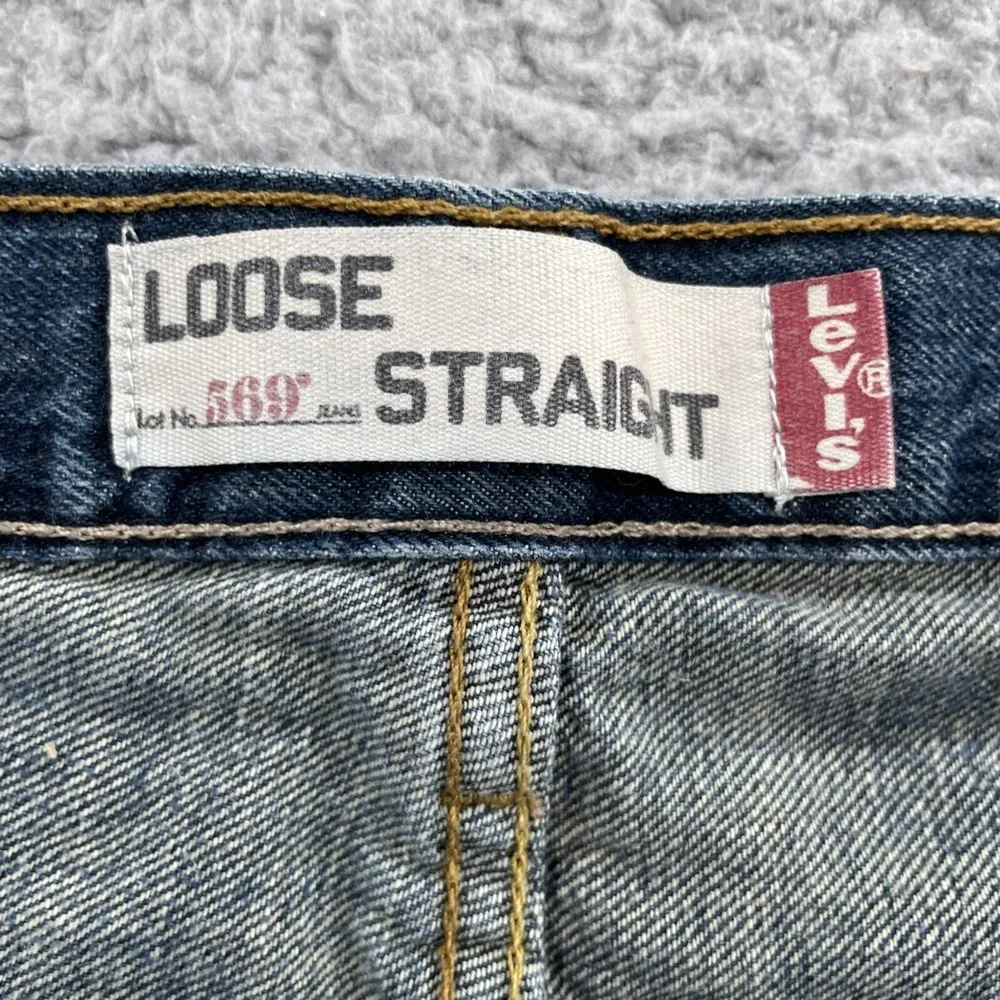 Levi's 569 Jeans Mens 35x29* Straight Baggy Whisker Denim Y2k Workwear 90s Skate